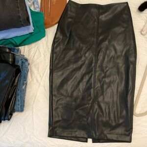 Abercrombie and Fitch, vegan leather pencil skirts